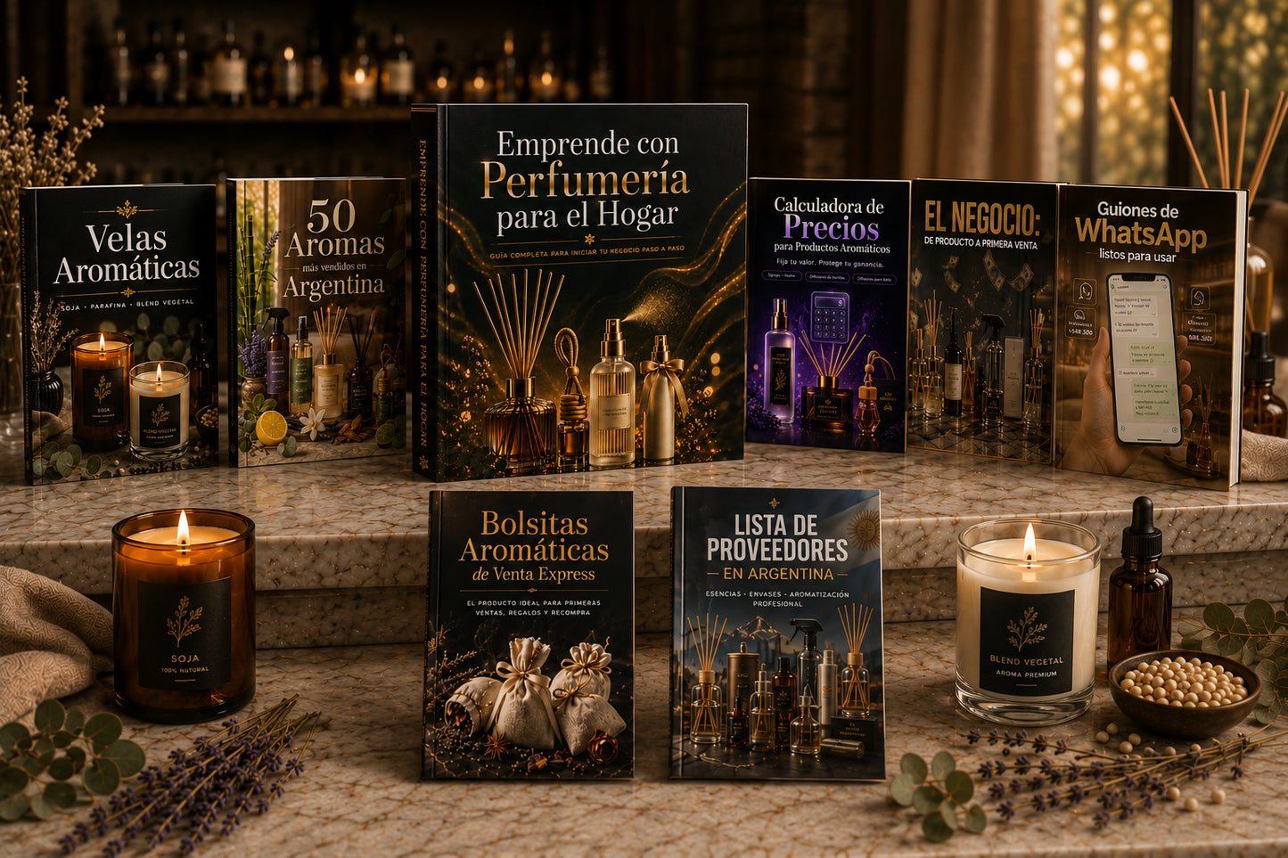 Sistema Completo Emprende con Perfumería para el Hogar + 7 Bonos de Regalo 🎁
